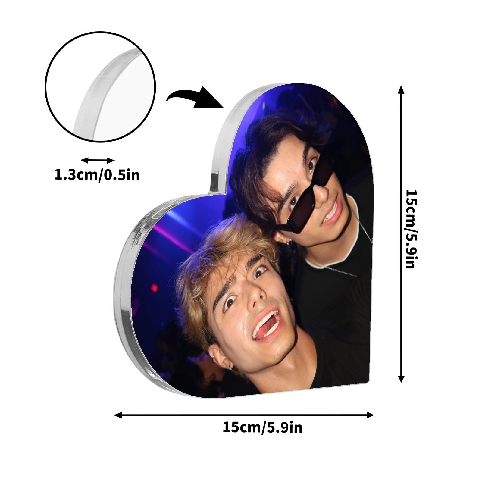 Featured image for 'Heart Shaped Christmas Acrylic Keepsake Ornament Personalized Gift'